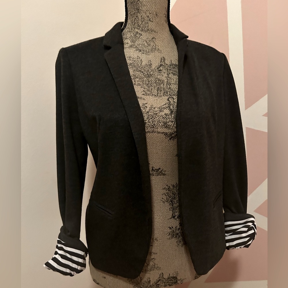 Loft knit blazer, dark grey
